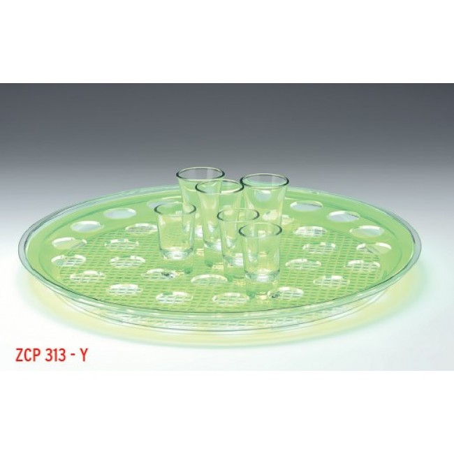 ZCP 313 –Y POLYCARBONAT TEPSİLİ SHOT SERVİSİ  35 Lİ Ø 42 cm